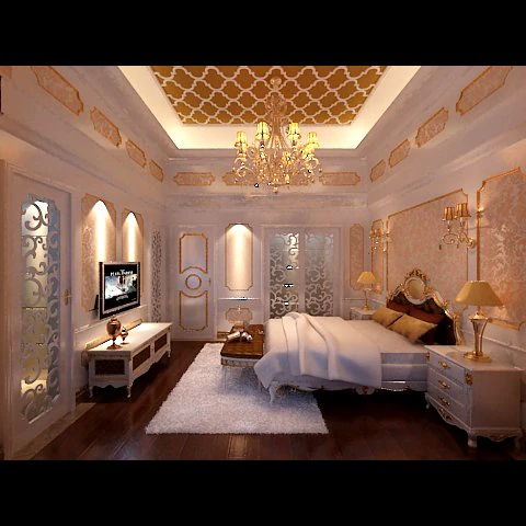 photorealistic bedroom 0045 3D Model .c4d .max .obj .3ds .fbx .stl .blend