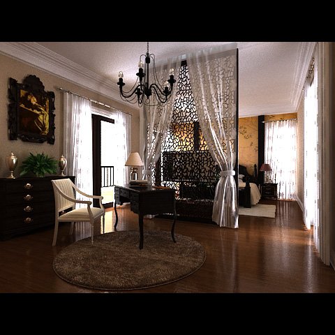 photorealistic bedroom 0047 3D मॉडल .c4d .max .obj .3ds .fbx .stl .blend