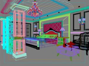 photorealistic bedroom 0049 3D Model
