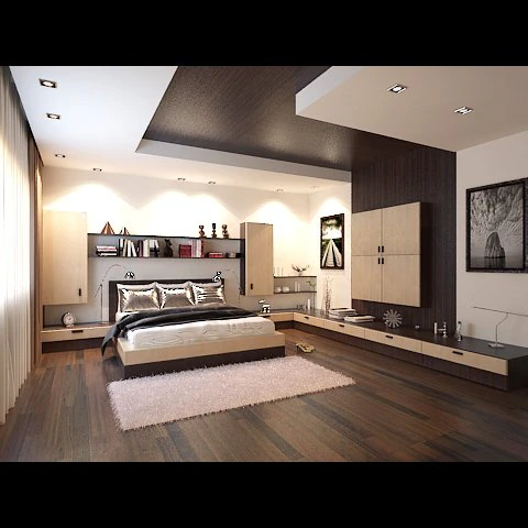 photorealistic bedroom 0052 3D Model .c4d .max .obj .3ds .fbx .stl .blend