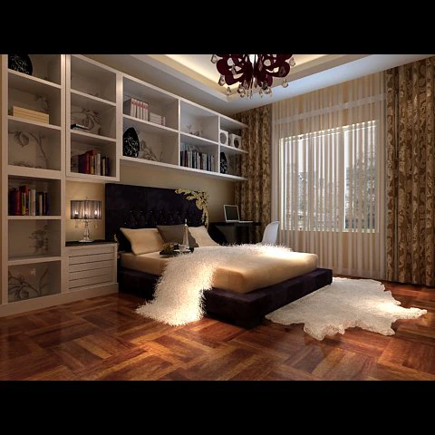 photorealistic bedroom 0054 3D Model .c4d .max .obj .3ds .fbx .stl .blend 