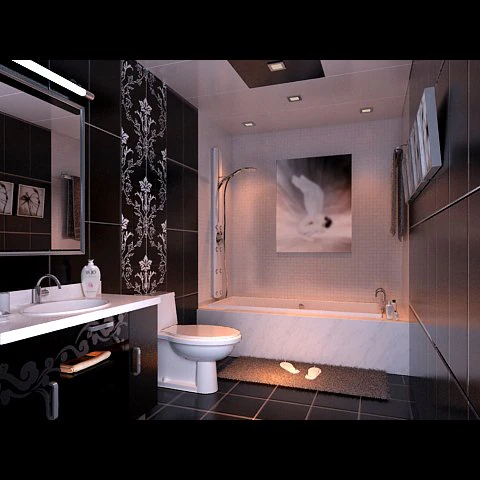 photorealistic bathroom 0002 3D Model .c4d .max .obj .3ds .fbx .stl .blend 