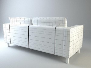 ikea karlstad sofa Model 3D