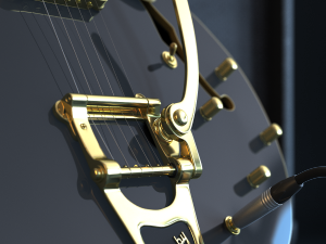 gibson es335 guitar 3D Model
