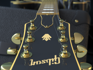 gibson es335 guitar 3D Model