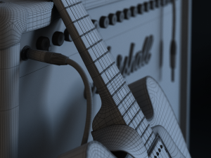 gibson es335 guitar 3D Model