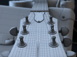 gibson es335 guitar 3D Model