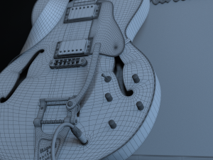 gibson es335 guitar 3D Model