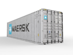 40 feet high cube maersk shipping container 3D Model