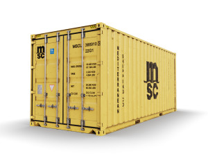 20 feet msc standard shipping container 3D 模型