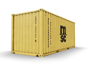 20 feet msc standard shipping container 3D 模型