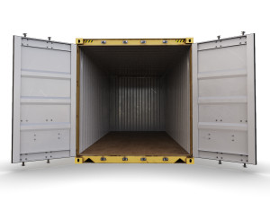 20 feet msc standard shipping container 3D 模型