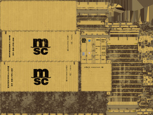 20 feet msc standard shipping container 3D 模型