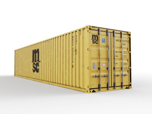 40 feet msc standard shipping container Modello 3D
