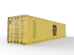 40 feet msc standard shipping container 3D Model