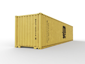 40 feet msc standard shipping container 3D Model