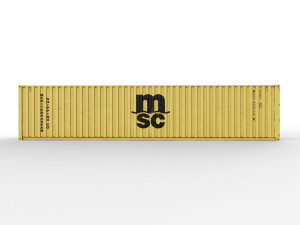 40 feet msc standard shipping container 3D Model