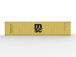 40 feet msc standard shipping container 3D Model