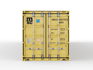 40 feet msc standard shipping container 3D Model