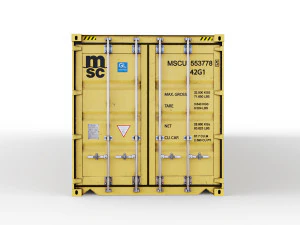 40 feet msc standard shipping container 3D Model