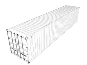 40 feet msc standard shipping container 3D Model
