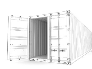 40 feet msc standard shipping container 3D Model