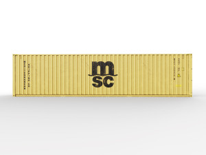 40 feet high cube msc shipping container 3D Model