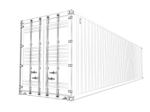 40 feet high cube msc shipping container 3D Model