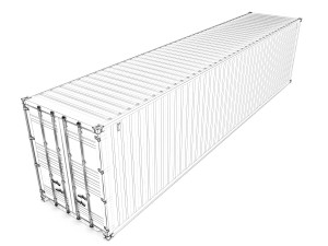 40 feet high cube msc shipping container 3D Model