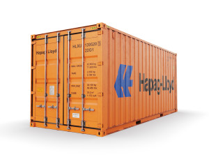 20 feet hapag-lloyd standard shipping container Modelo 3D
