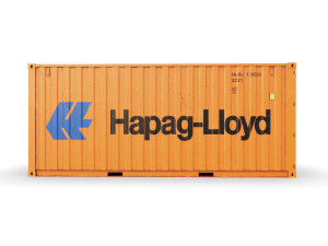 20 feet hapag-lloyd standard shipping container Modelo 3D