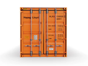 20 feet hapag-lloyd standard shipping container 3D Model