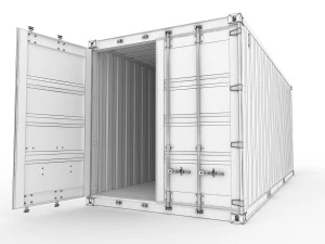 20 feet hapag-lloyd standard shipping container 3D Model