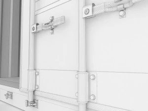 20 feet hapag-lloyd standard shipping container 3D Model