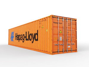 40 feet hapag-lloyd standard shipping container Modello 3D