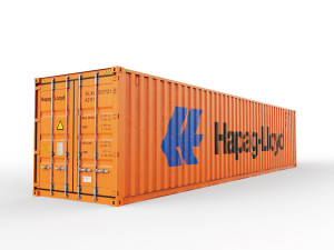 40 feet hapag-lloyd standard shipping container Model 3D