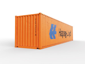 40 feet hapag-lloyd standard shipping container Model 3D
