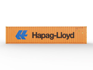 40 feet hapag-lloyd standard shipping container Model 3D