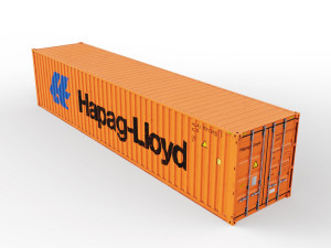 40 feet hapag-lloyd standard shipping container Model 3D