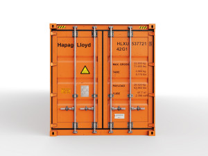 40 feet hapag-lloyd standard shipping container Model 3D