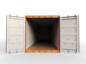 40 feet hapag-lloyd standard shipping container Model 3D