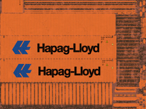 40 feet hapag-lloyd standard shipping container Model 3D