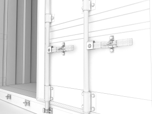 40 feet hapag-lloyd standard shipping container Model 3D