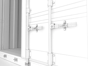 40 feet hapag-lloyd standard shipping container 3D Model