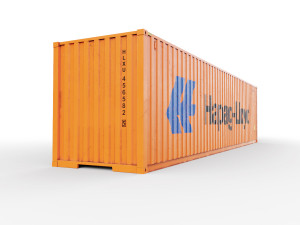 40 feet high cube hapag lloyd shipping container 3D Model