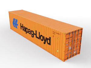 40 feet high cube hapag lloyd shipping container 3D Model
