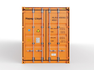 40 feet high cube hapag lloyd shipping container 3D Model