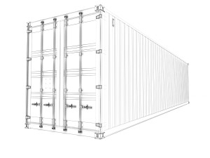 40 feet high cube hapag lloyd shipping container 3D Model