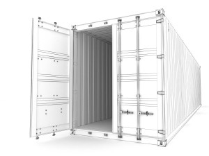 40 feet high cube hapag lloyd shipping container 3D Model