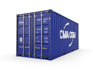 Contenedor de env&iacute;o est&aacute;ndar cma-cgm de 20 pies Modelo 3D